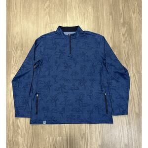 Chubbies Mens XL The Neon Light Movementum 1/4 Zip Pullover Lightweight Stretch